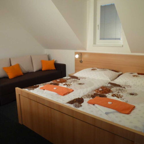 Camera cvadrupla cu duș cu chicinetă proprie (se poate solicita pat suplimentar)