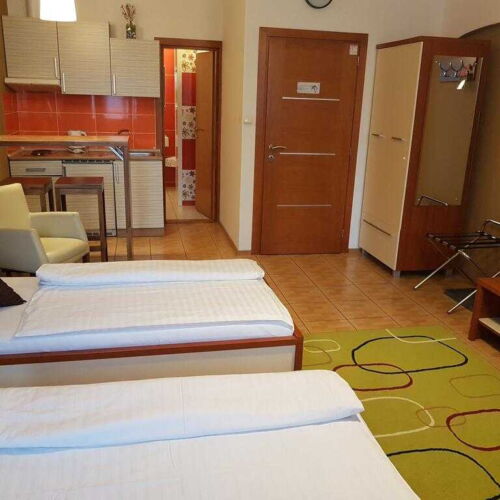 Camera dubla la etaj cu duș (se poate solicita pat suplimentar)