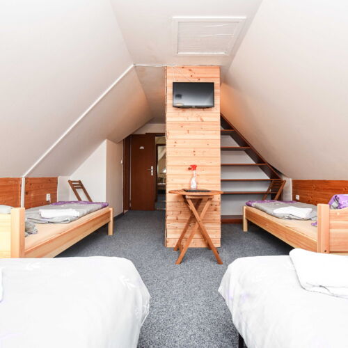 Pokoj s koupelnou pro 6 os. v podkroví