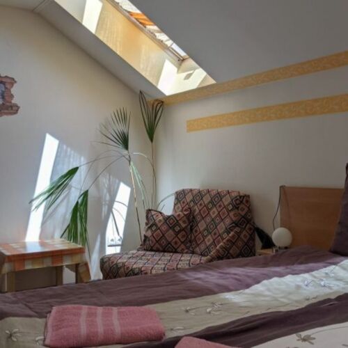 Izba so sprchou  s manželskou posteľou (s možnosťou prístelky)