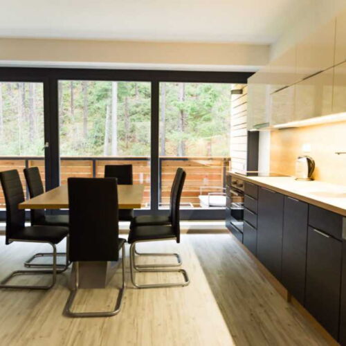 Apartman s terasou pro 4 os. s 1 ložnicí s výhledem na les (s možností přistýlky)