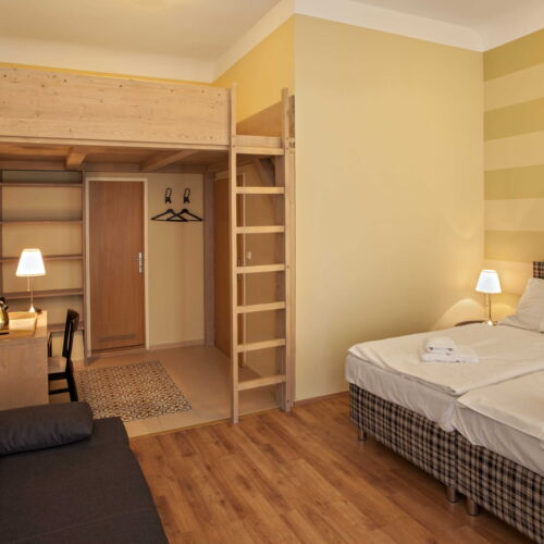 Zuhanyzós egyágyas szoba (pótágyazható)