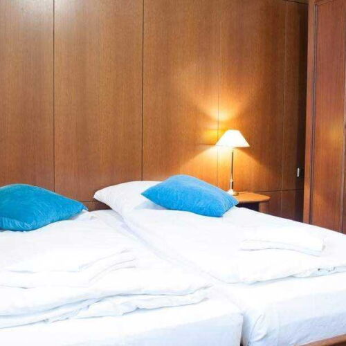 Pokoj se sprchou  s manželskou postelí