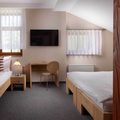 Camera tripla superior cu duș