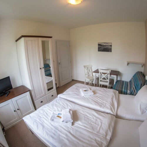 Pokoj se sprchou  s manželskou postelí (s možností přistýlky)