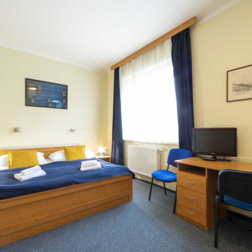 Pokoj se sprchou  s manželskou postelí