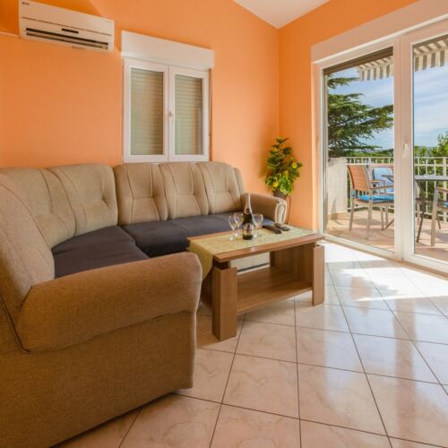 Apartament 4-osobowy z klimatyzacją z widokiem na morze z 2 pomieszczeniami sypialnianymi