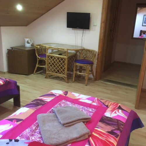 Pokoj se společnou kuchyňkou pro 2 os. v podkroví (s možností přistýlky)