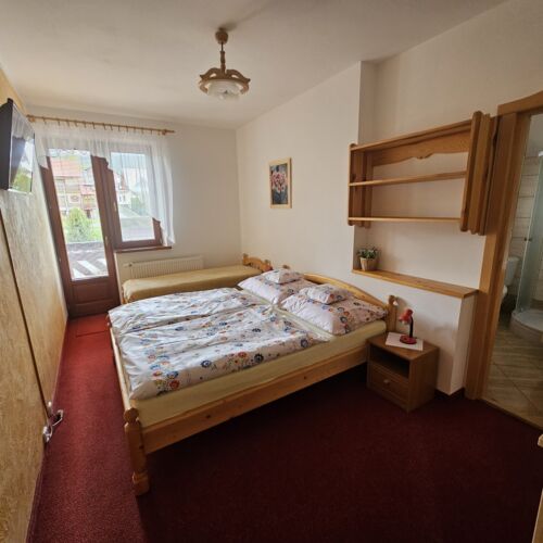 Apartament cu duș cu chicinetă proprie cu 3 camere pentru 6 pers. (se poate solicita pat suplimentar)