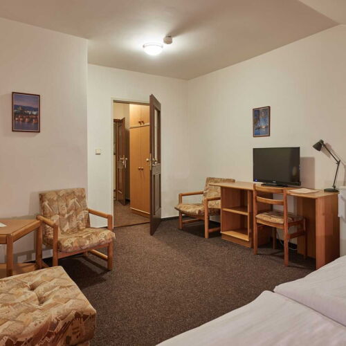 Camera twin cu duș (se poate solicita pat suplimentar)