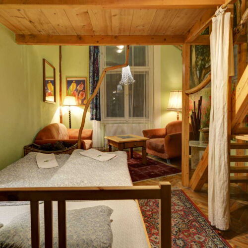 Pokoj se společnou koupelnou se společnou kuchyňkou pro 4 os.