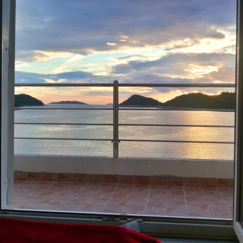 Apartament 2-osobowy z klimatyzacją z widokiem na morze z 1 pomieszczeniem sypialnianym AS-8354-b