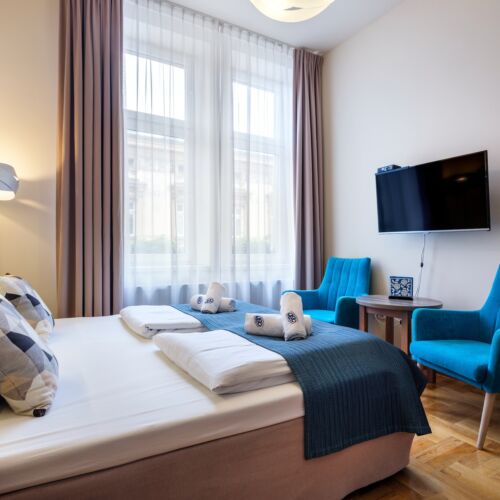 Apartament 2-osobowy na piętrze z widokiem na miasto z 1 pomieszczeniem sypialnianym