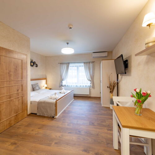 Studio Apartman s vlastní kuchyňkou s manželskou postelí s 1 ložnicí