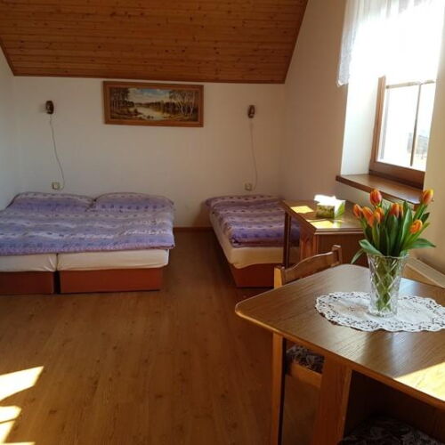 Pokoj s koupelnou s vlastní kuchyňkou pro 2 os. (s možností přistýlky)