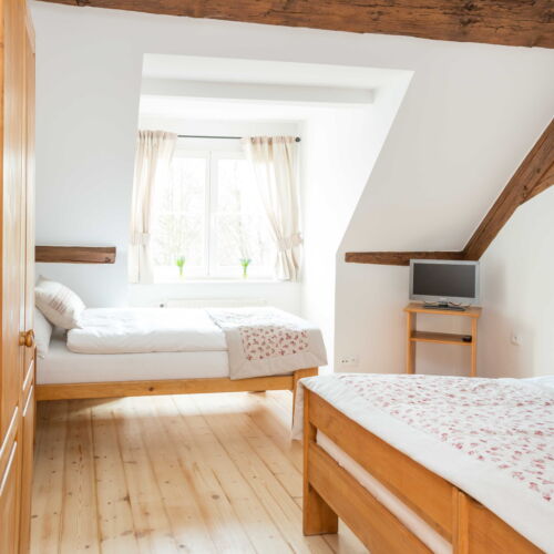 Pokoj se sprchou pro 3 os. v podkroví