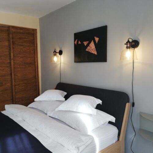 Ground Floor Pleasant Interior Design 2-Room Apartment for 4 Persons