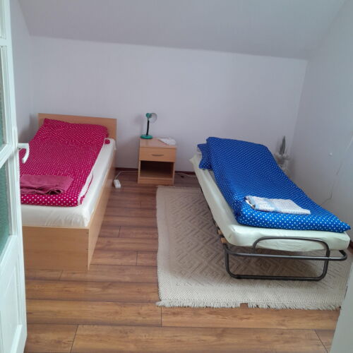 Camera twin exclusive la etaj