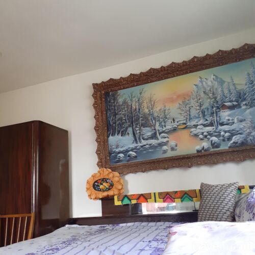 Camera cvadrupla art cu vedere spre munte