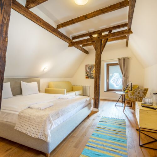 Camera cvadrupla la mansardă cu panoramă