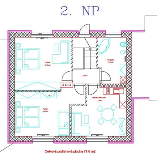 Apartament cu duș cu chicinetă proprie pentru 5 pers. (se poate solicita pat suplimentar)