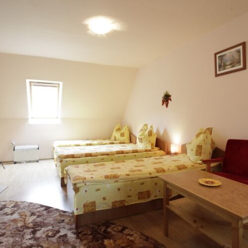 Camera cvadrupla la etaj cu baie