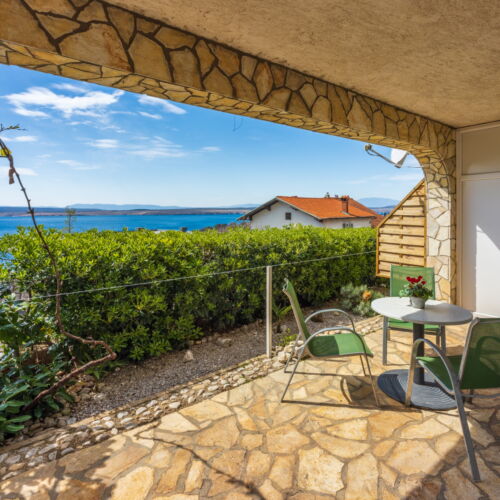 Sea View Ground Floor 1-Room Apartment for 2 Persons