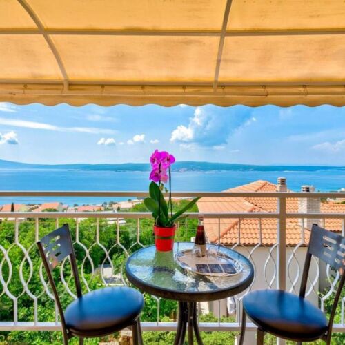 2-Zimmer-Apartment für 3 Personen Obergeschoss mit Aussicht auf das Meer