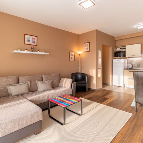 Apartament cu terasa cu vedere spre gradina cu 2 camere pentru 4 pers.