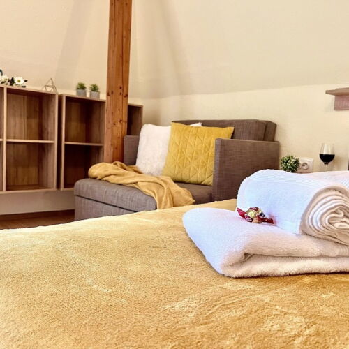 Apartament la etaj cu aer condiționat cu 1 camera pentru 4 pers.