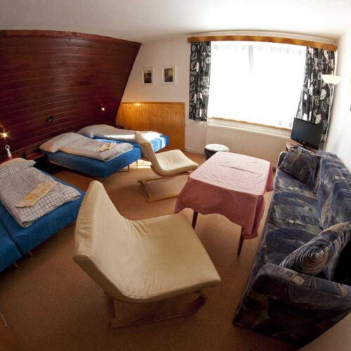 Pokoj se společnou koupelnou se společnou kuchyňkou pro 4 os. (s možností přistýlky)