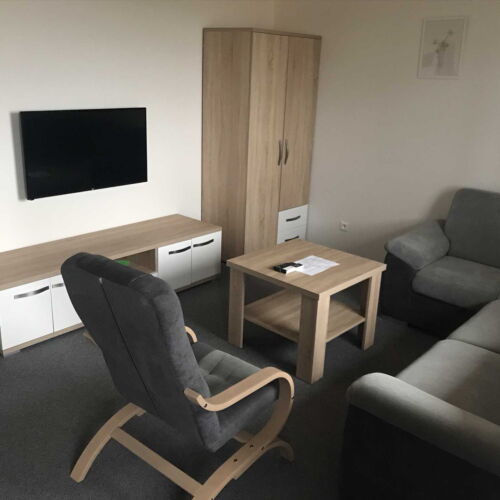 Apartament cu duș cu chicinetă proprie cu 2 camere pentru 4 pers. (se poate solicita pat suplimentar)