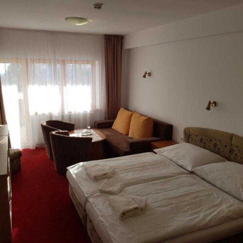 Pokoj s balkónem se sprchou s manželskou postelí (s možností přistýlky)