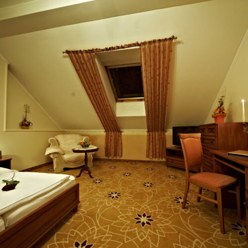 Pokoj s klimatizací se sprchou s manželskou postelí