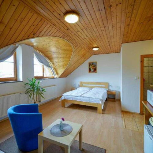 Camera twin la etaj cu duș (se poate solicita pat suplimentar)