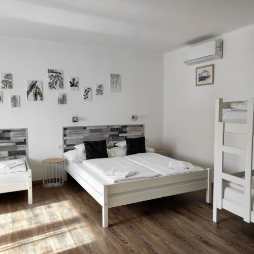 Apartament la parter cu 1 camera pentru 5 pers. (se poate solicita pat suplimentar)