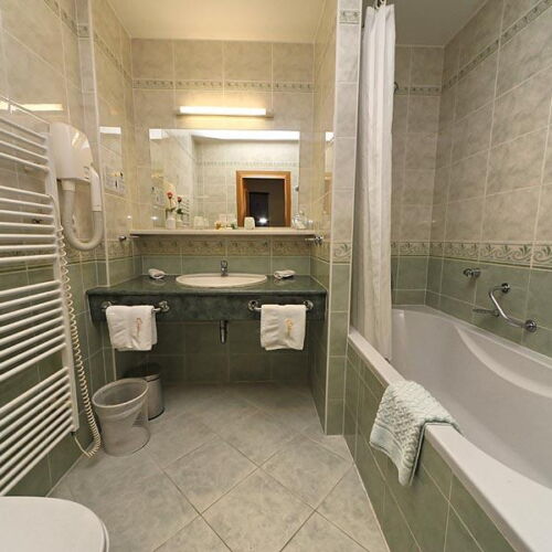 Pokoj s balkónem se sprchou s manželskou postelí (s možností přistýlky)