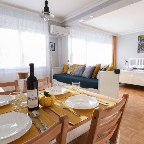 Apartament deluxe design cu 1 camera pentru 2 pers. (se poate solicita pat suplimentar)