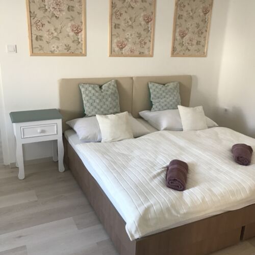 Pokój 4-osobowy z łazienką z widokiem na ogród (możliwa dostawka)