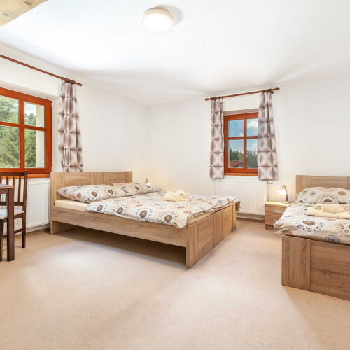 Pokój 3-osobowy z prysznicem z tarasem (możliwa dostawka)