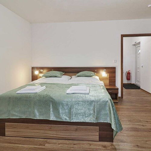 Pokoj se sprchou  s manželskou postelí