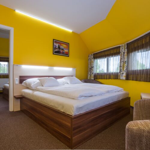 Apartament 4-osobowy na poddaszu Standard Plus z 2 pomieszczeniami sypialnianymi