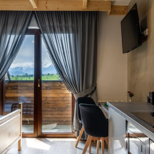 Apartman s vlastní kuchyní s manželskou postelí s 1 ložnicí s výhledem na hory