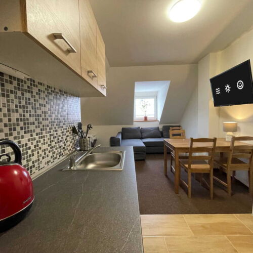 Apartman s vlastní kuchyní s terasou pro 4 os. (s možností přistýlky)
