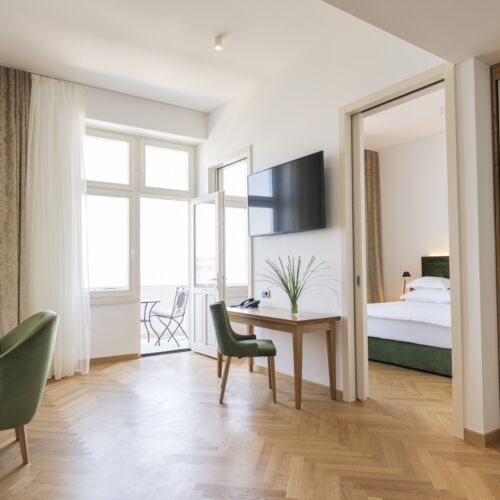 Rezydencja pokój 2-osobowy Premia z widokiem na morze z 1 pomieszczeniem sypialnianym