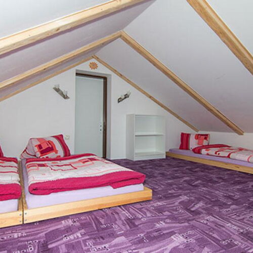 Pokoj se sprchou s privátní koupelnou mimo apartmán pro 4 os.