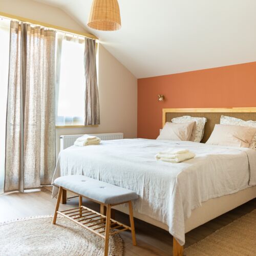 Camera dubla la mansarda cu vedere spre gradina