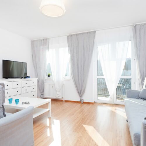 Apartament 7-osobowy na piętrze z balkonem z 2 pomieszczeniami sypialnianymi