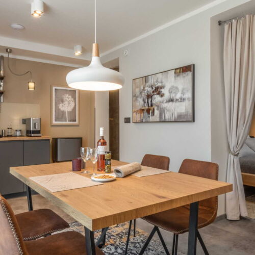 Apartman se sprchou s vlastní kuchyňkou s manželskou postelí s 1 ložnicí