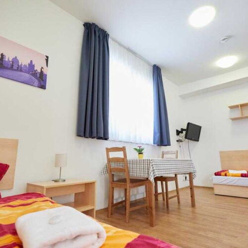 Camera twin cu duș cu chicinetă proprie